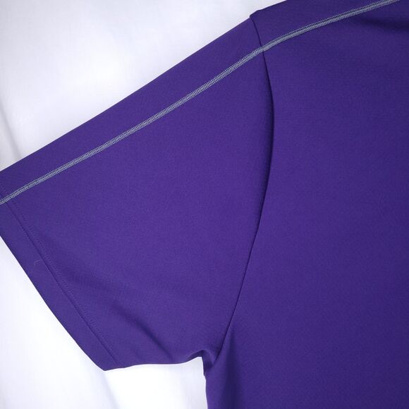 Under Armour Polo Shirt Mens Large Purple Performance Loose HeatGear Tech - Picture 3 of 14